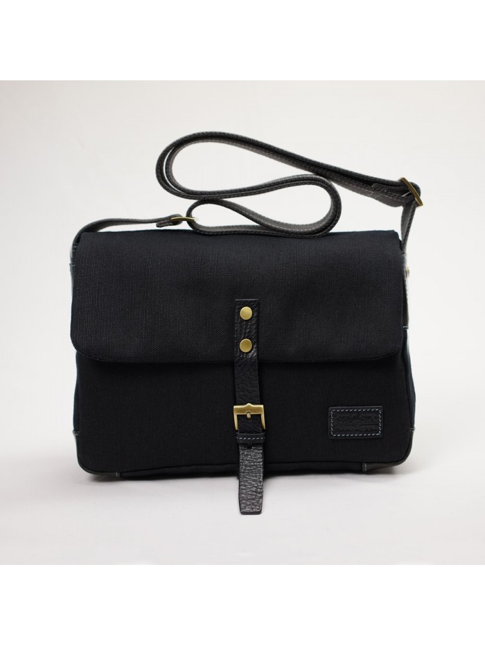 輕量帆布郵差包(靜謐黑)