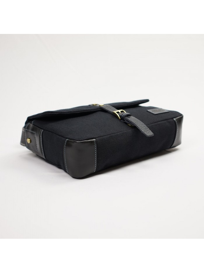 輕量帆布郵差包(靜謐黑)