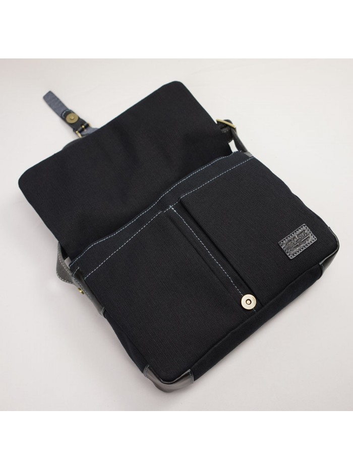 輕量帆布郵差包(靜謐黑)