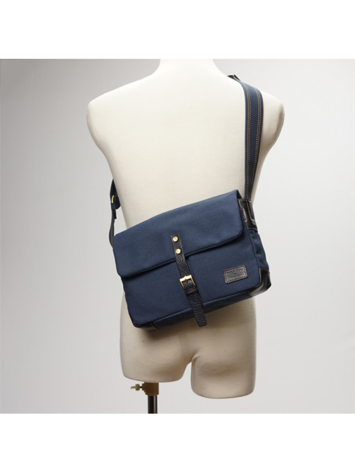 輕量帆布郵差包(海軍藍)