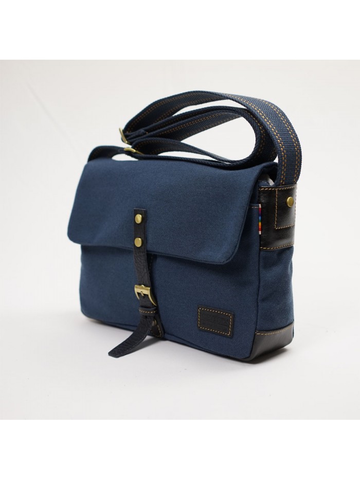 輕量帆布郵差包(海軍藍)