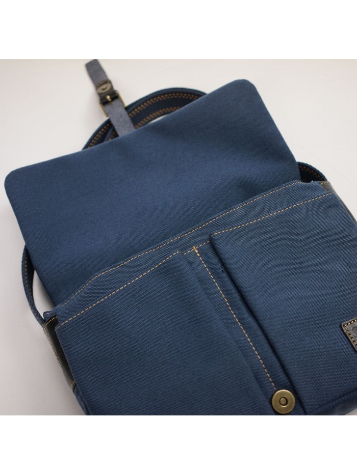 輕量帆布郵差包(海軍藍)