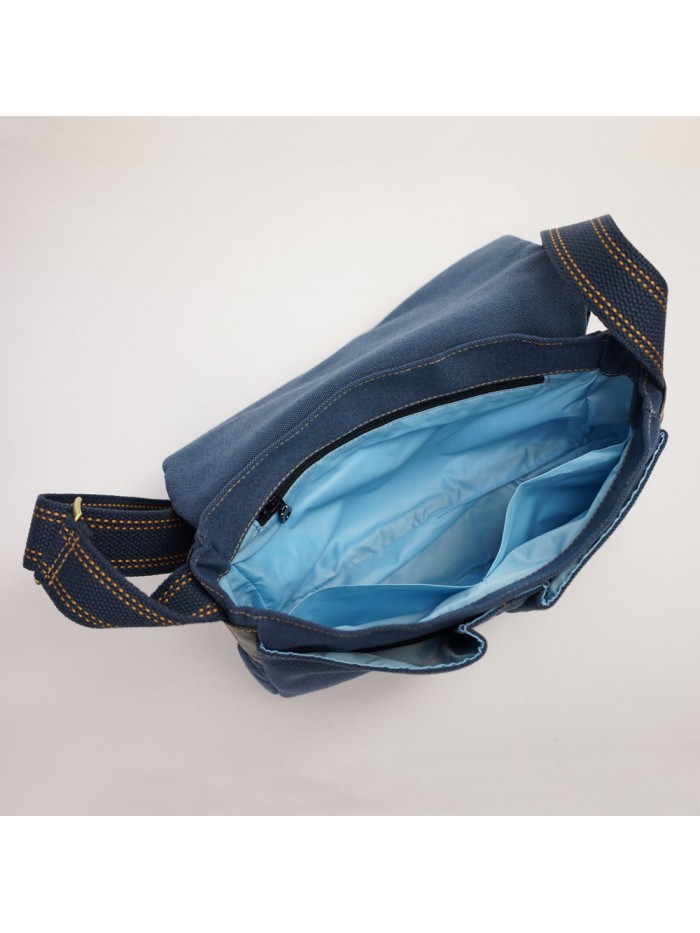 輕量帆布郵差包(海軍藍)