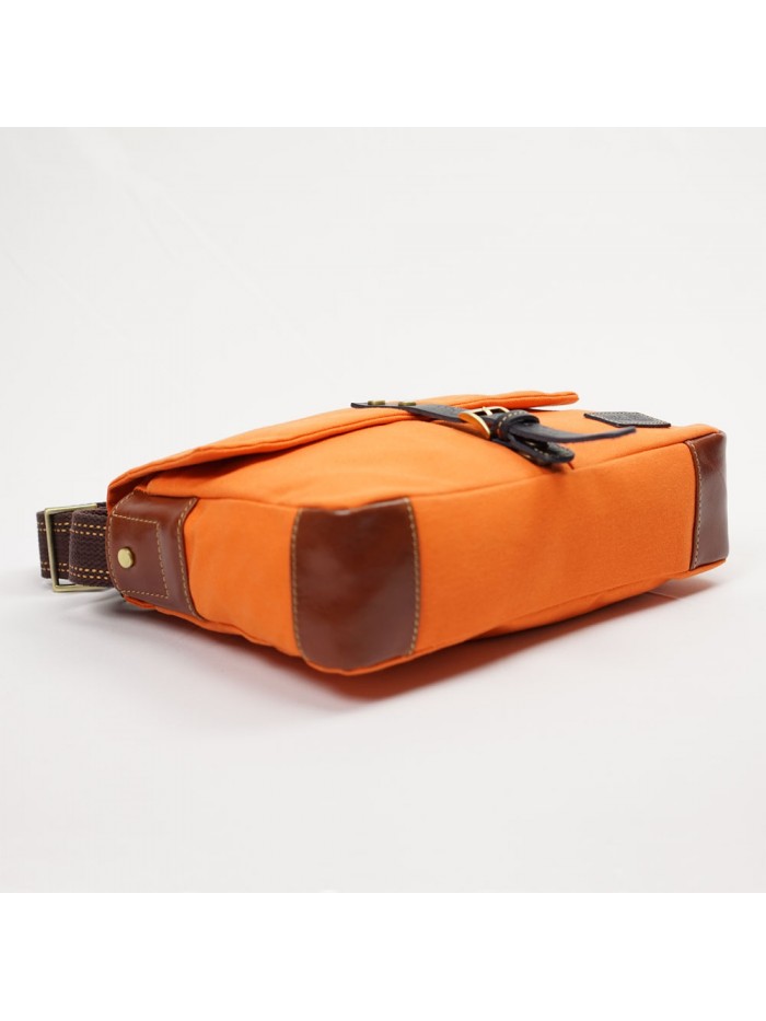 輕量帆布郵差包(陽光橘)