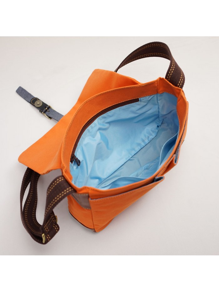 輕量帆布郵差包(陽光橘)