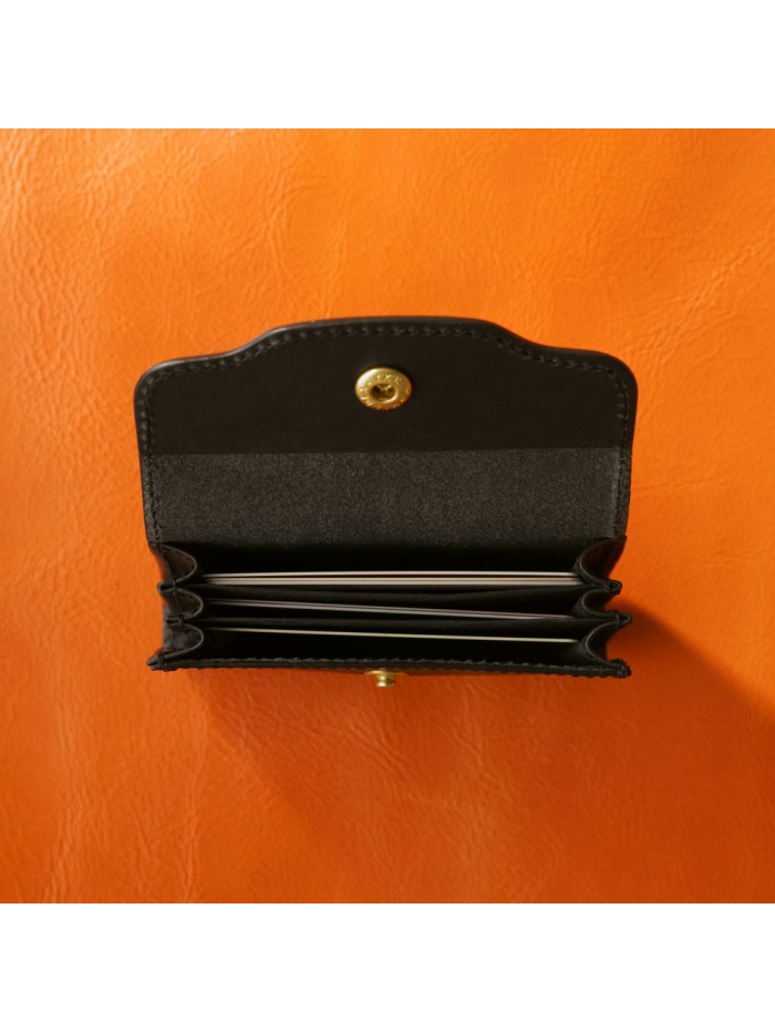 植鞣皮革好會裝名片夾(靜謐黑)