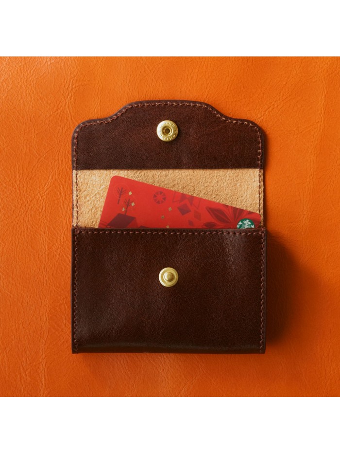 植鞣皮革好會裝名片夾(曼巴咖)