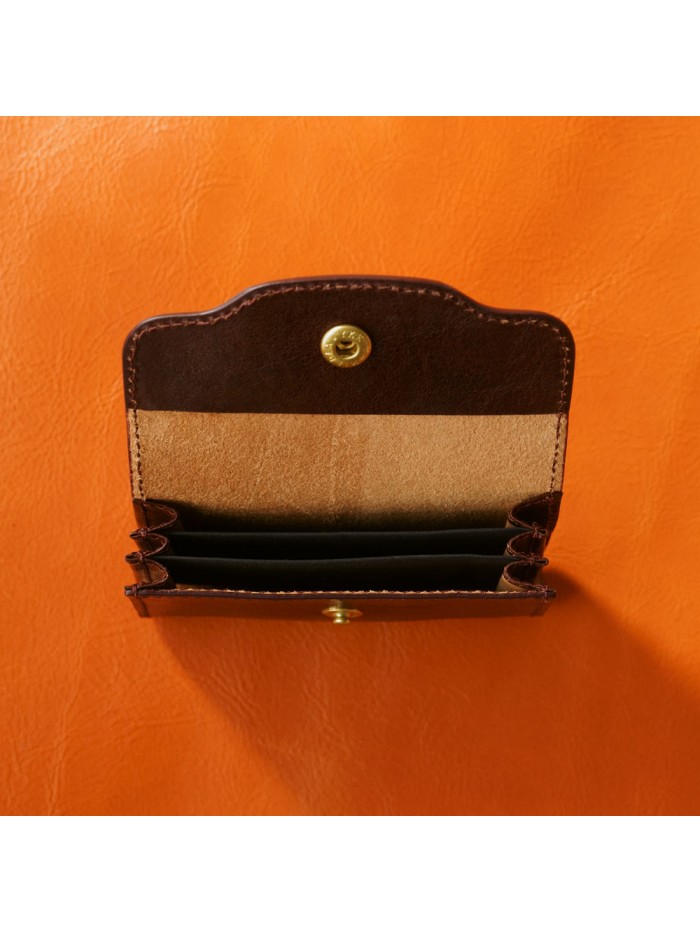 植鞣皮革好會裝名片夾(曼巴咖)