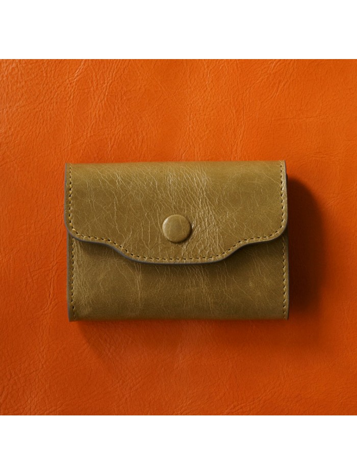  歐洲皮革好會裝名片夾(橄欖綠)
