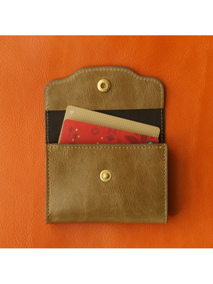  歐洲皮革好會裝名片夾(橄欖綠)
