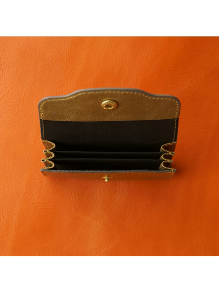  歐洲皮革好會裝名片夾(橄欖綠)