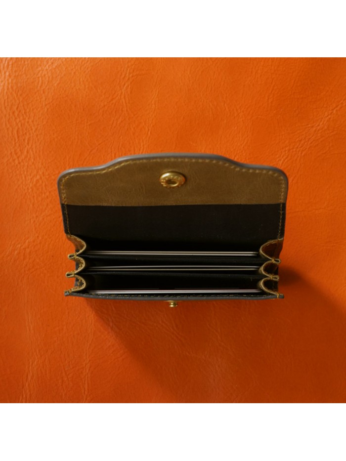  歐洲皮革好會裝名片夾(橄欖綠)