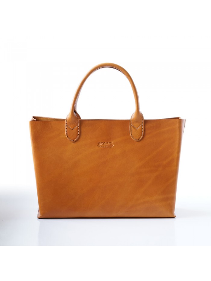 進口植鞣手提包(焦糖啡)