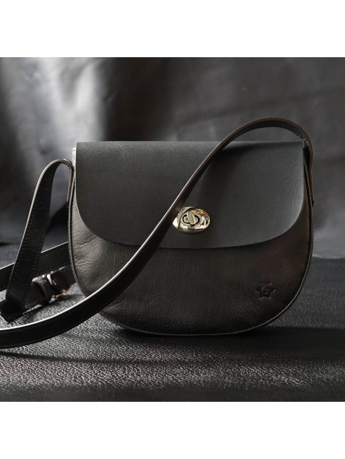 肩背小馬鞍包(靜謐黑)