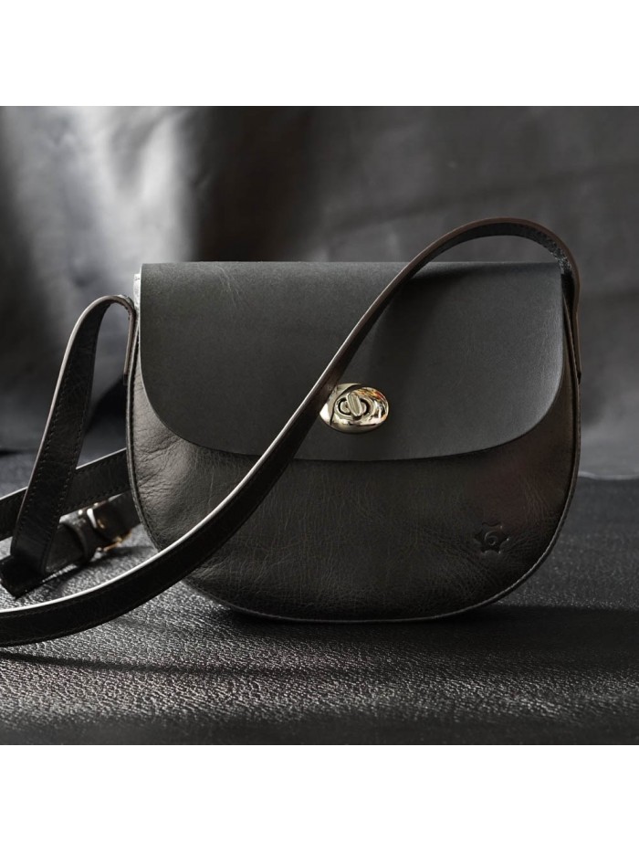 肩背小馬鞍包(靜謐黑)