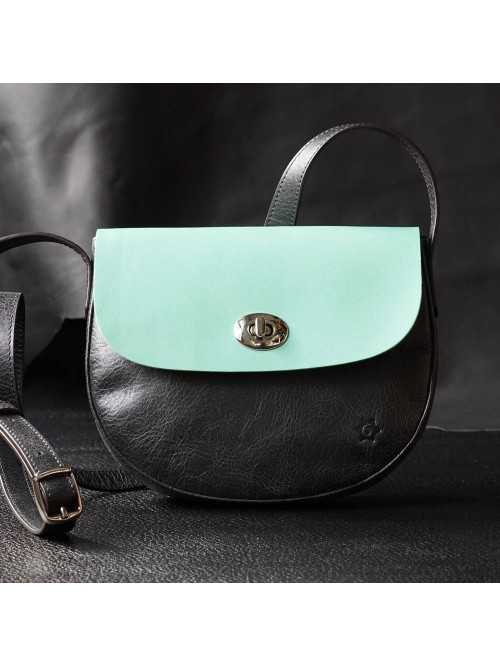 肩背小馬鞍包(湖水藍)