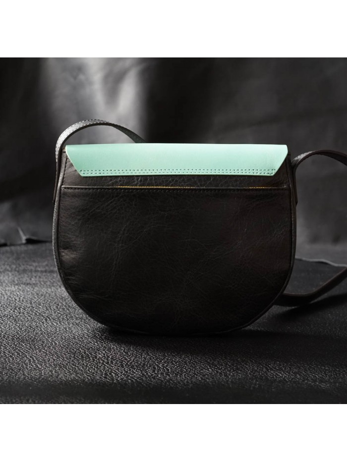 肩背小馬鞍包(湖水藍)