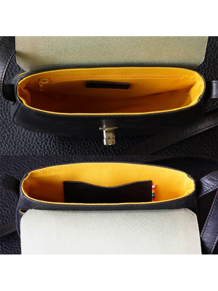 肩背小馬鞍包(湖水藍)