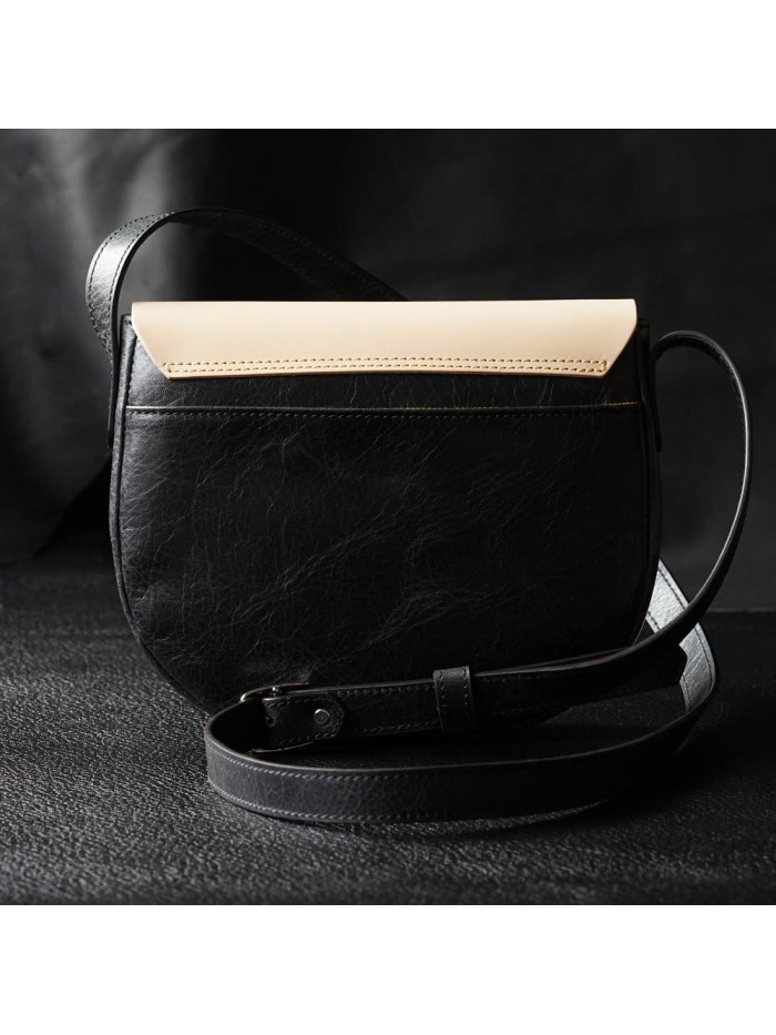 肩背小馬鞍包(原皮色)