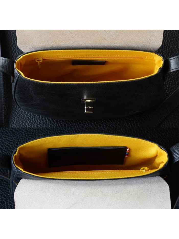 肩背小馬鞍包(原皮色)