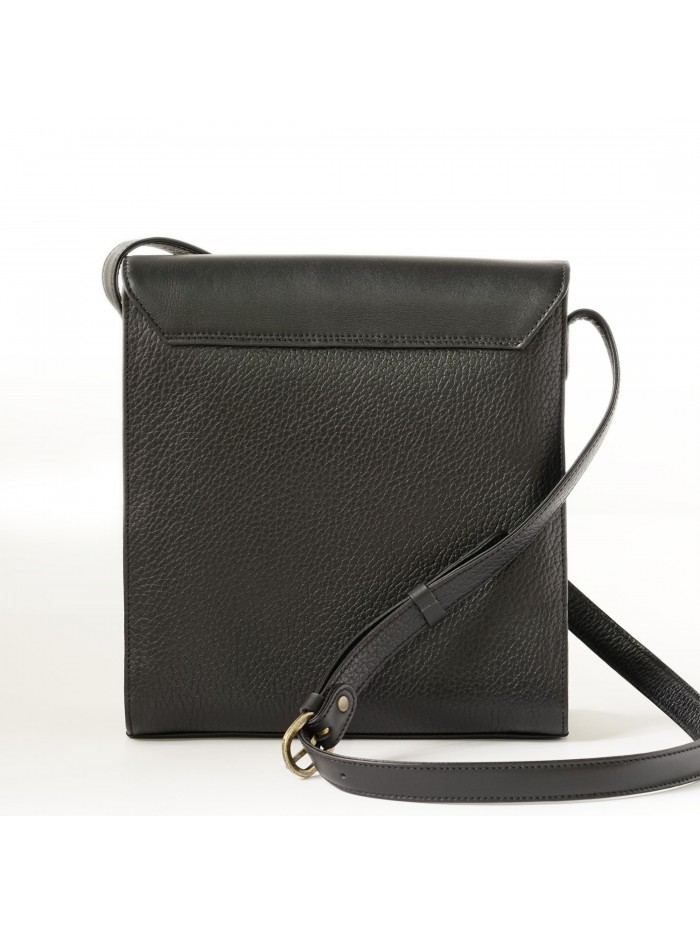  雙色肩背英倫包(神秘黑)