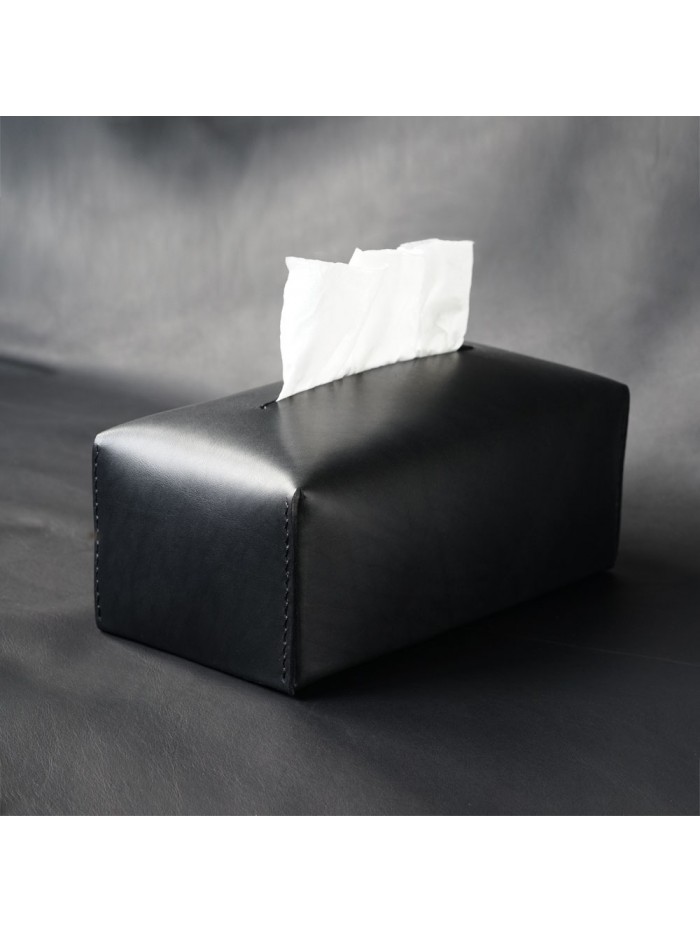 手縫義大利馬鞍皮面紙套(靜謐黑)