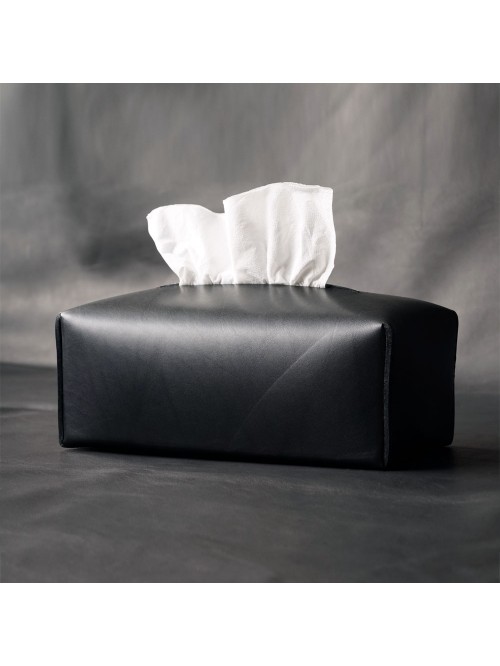 手縫義大利馬鞍皮面紙套(靜謐黑)